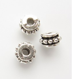 Dotted Flat Rondelle Spacers